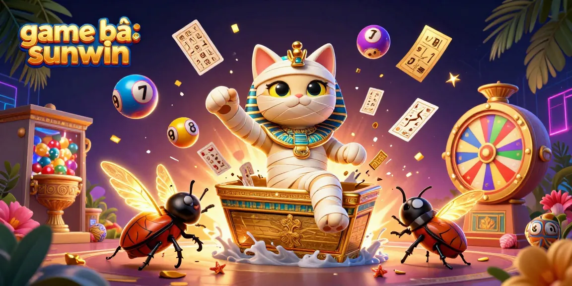 Experience thrilling game bài sunwin in a vibrant pyramid casino illustration